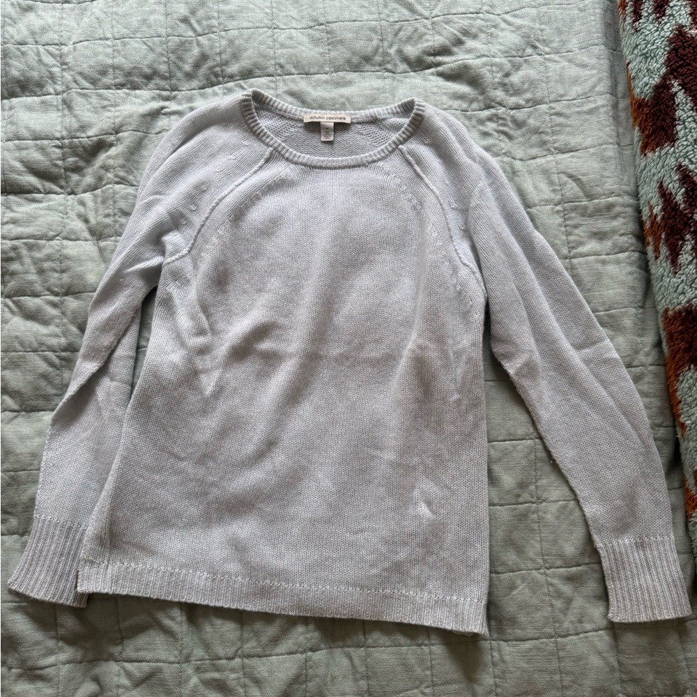 Autumn Cashmere Light Blue Crew Neck Sweater